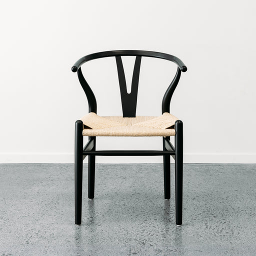 Beechwood Wishbone Dining Chair | Black - Home Sweet Whare